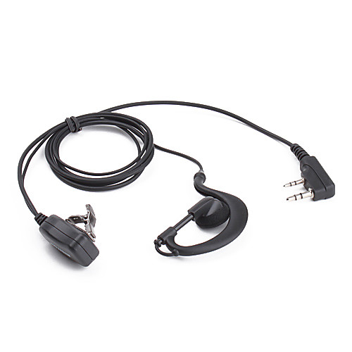 

громкой петличный микрофон наушники для портативной рации (черный)