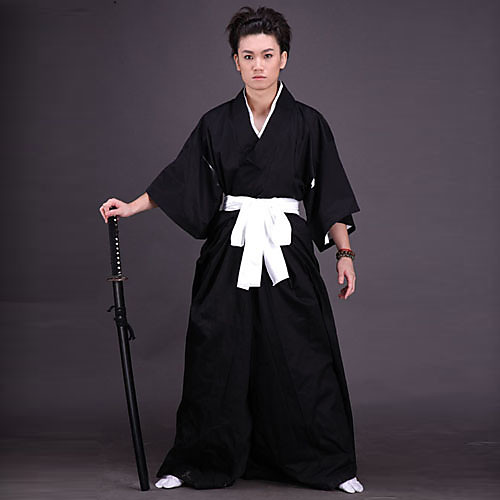 Inspired by Ichigo Kurosaki Samurai Anime Cosplay Costumes Japanese Cosplay Suits Kimono Solid Colored Underwear Belt Kimono Coat For Men's Women's / Hakama pants
Inspired by Ichigo Kurosaki Samurai Anime Cosplay Costumes Japanese Cosplay Suits Kimono Solid Colored Underwear Belt Kimono Coat For Men's Women's / Hakama pants