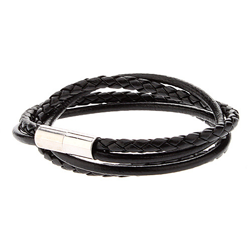 Men's Wrap Bracelet Leather Bracelet Layered Twisted Cheap Unique Design Basic Fashion Multi Layer Stainless Steel Bracelet Jewelry Black / White / Red / White For Party Casual Daily Sports
Men's Wrap Bracelet Leather Bracelet Layered Twisted Cheap Unique Design Basic Fashion Multi Layer Stainless Steel Bracelet Jewelry Black / White / Red / White For Party Casual Daily Sports
