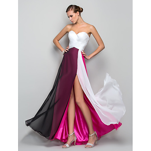 A-Line Empire Holiday Prom Dress Sweetheart Neckline Sleeveless Floor Length Chiffon with Split Front 2021
A-Line Empire Holiday Prom Dress Sweetheart Neckline Sleeveless Floor Length Chiffon with Split Front 2021