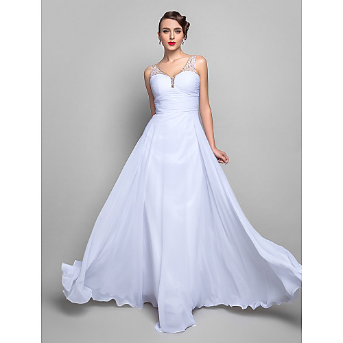 A-Line Open Back Prom Formal Evening Military Ball Dress V Neck Sleeveless Floor Length Chiffon with Criss Cross Ruched Beading 2021
A-Line Open Back Prom Formal Evening Military Ball Dress V Neck Sleeveless Floor Length Chiffon with Criss Cross Ruched Beading 2021