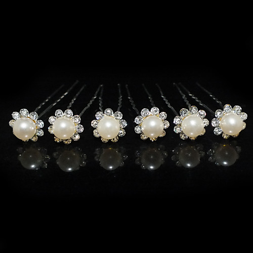 Beautiful Six Pieces Alloy Wedding Bridal Hairpins With Rhinestones And Imitation Pearls
Beautiful Six Pieces Alloy Wedding Bridal Hairpins With Rhinestones And Imitation Pearls