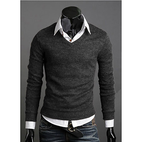 Men's Casual Solid Colored Pullover Long Sleeve Regular Sweater Cardigans V Neck Fall Winter Wine Black Purple
Men's Casual Solid Colored Pullover Long Sleeve Regular Sweater Cardigans V Neck Fall Winter Wine Black Purple