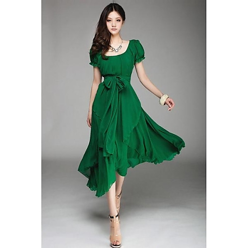 Swing Dress Midi Dress Red Green Black Short Sleeve Solid Colored Cut Out Bow Fall Spring U Neck Going out M L XL XXL
Swing Dress Midi Dress Red Green Black Short Sleeve Solid Colored Cut Out Bow Fall Spring U Neck Going out M L XL XXL