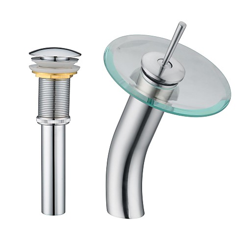 Bathroom Sink Faucet - Waterfall Chrome Widespread One Hole / Single Handle One HoleBath Taps / Brass
Bathroom Sink Faucet - Waterfall Chrome Widespread One Hole / Single Handle One HoleBath Taps / Brass