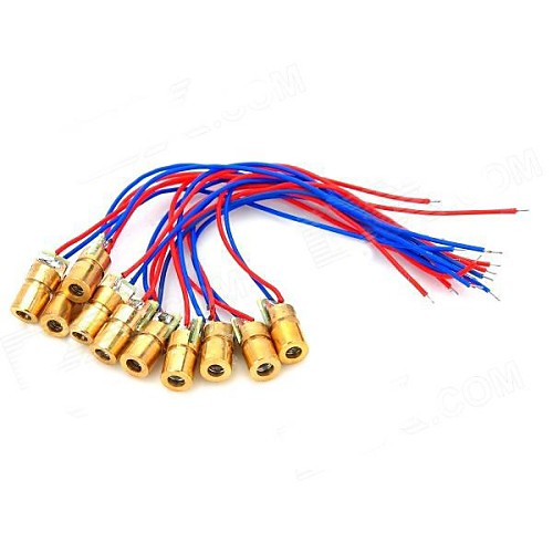 5mW 650nm Copper Semiconductor Laser Dot Diode Head Set - Red Blue Golden (10 PCS)
5mW 650nm Copper Semiconductor Laser Dot Diode Head Set - Red Blue Golden (10 PCS)