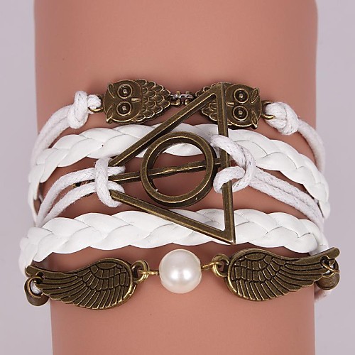 Women's Wrap Bracelet Leather Bracelet Owl Inspirational Leather Bracelet Jewelry White / Brown For Christmas Gifts Party Casual Daily
Women's Wrap Bracelet Leather Bracelet Owl Inspirational Leather Bracelet Jewelry White / Brown For Christmas Gifts Party Casual Daily