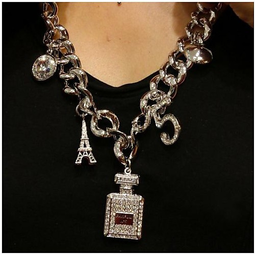 Women's Pendant Necklace Statement Necklace Tower Eiffel Tower Luxury Imitation Diamond Alloy Silver Necklace Jewelry For
Women's Pendant Necklace Statement Necklace Tower Eiffel Tower Luxury Imitation Diamond Alloy Silver Necklace Jewelry For