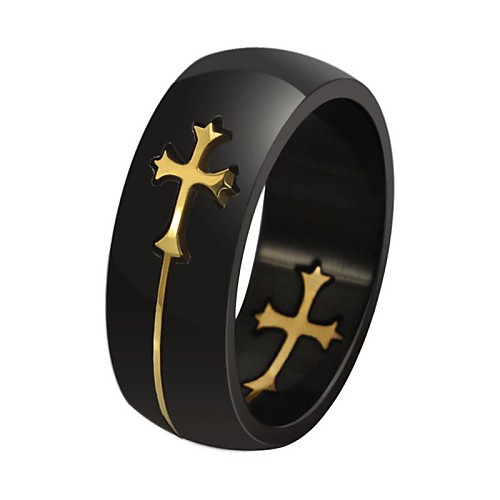 Band Ring Silver / Black Gold / Black Stainless Steel Gold Plated Cross Love Personalized / Men's / Men's
Band Ring Silver / Black Gold / Black Stainless Steel Gold Plated Cross Love Personalized / Men's / Men's