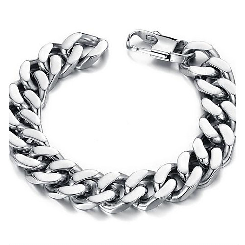 Men's Chain Bracelet Unique Design Fashion Simple Style Stainless Steel Bracelet Jewelry Silver For Christmas Gifts Daily
Men's Chain Bracelet Unique Design Fashion Simple Style Stainless Steel Bracelet Jewelry Silver For Christmas Gifts Daily