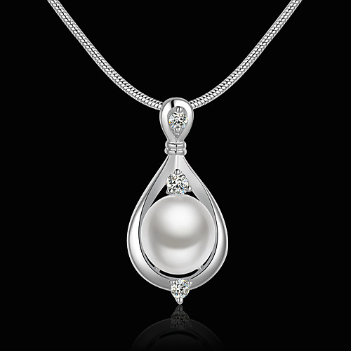 Women's Pearl Pendant Necklace Ladies Luxury Pearl Sterling Silver Silver Plated White Necklace Jewelry For
Women's Pearl Pendant Necklace Ladies Luxury Pearl Sterling Silver Silver Plated White Necklace Jewelry For