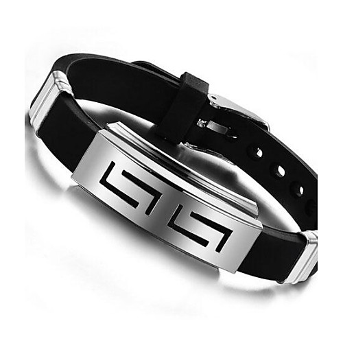 Men's ID Bracelet Personalized Unique Design Silicone Bracelet Jewelry Black For Casual Daily / Titanium Steel
Men's ID Bracelet Personalized Unique Design Silicone Bracelet Jewelry Black For Casual Daily / Titanium Steel