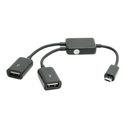 Micro USB Host OTG Adapter Cable with Dual Port Hub for Galaxy S5/S4/S3 Note2 Note3 Note4 Phone & Tablet
Micro USB Host OTG Adapter Cable with Dual Port Hub for Galaxy S5/S4/S3 Note2 Note3 Note4 Phone & Tablet