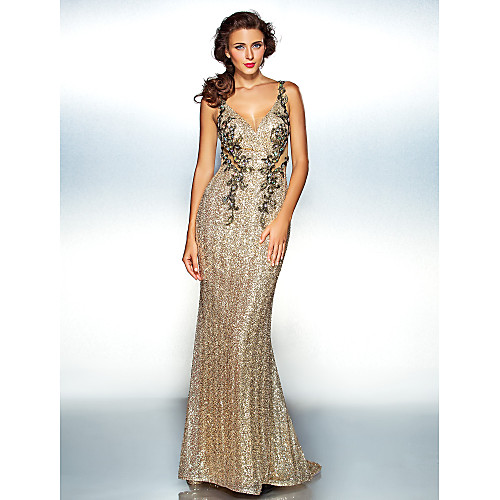 TS Couture Dress - Gold Plus Sizes / Petite Sheath/Column V-neck Floor-length Sequined
TS Couture Dress - Gold Plus Sizes / Petite Sheath/Column V-neck Floor-length Sequined