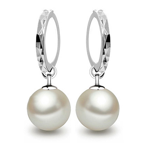 Women's Pearl Drop Earrings Hoop Earrings Dangle Earrings Ball Dainty Ladies Elegant Bridal everyday Pearl Sterling Silver Earrings Jewelry Pearl White / Screen Color For Party Wedding Gift Casual
Women's Pearl Drop Earrings Hoop Earrings Dangle Earrings Ball Dainty Ladies Elegant Bridal everyday Pearl Sterling Silver Earrings Jewelry Pearl White / Screen Color For Party Wedding Gift Casual