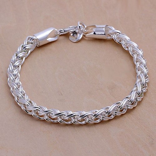 Men's Chain Bracelet Flower Ladies Silver Plated Bracelet Jewelry Silver For Christmas Gifts Wedding Party Daily Casual
Men's Chain Bracelet Flower Ladies Silver Plated Bracelet Jewelry Silver For Christmas Gifts Wedding Party Daily Casual
