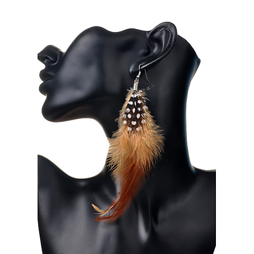 Women's Drop Earrings Dangle Earrings Long Feather Ladies Bohemian Boho Feather Earrings Jewelry Dark Red / Blue / Black For Party Casual Daily
Women's Drop Earrings Dangle Earrings Long Feather Ladies Bohemian Boho Feather Earrings Jewelry Dark Red / Blue / Black For Party Casual Daily