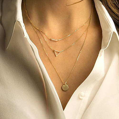 Women's Statement Necklace Layered Necklace European Simple Style Pearl Alloy Golden Necklace Jewelry For Wedding Party Daily Casual 
Women's Statement Necklace Layered Necklace European Simple Style Pearl Alloy Golden Necklace Jewelry For Wedding Party Daily Casual