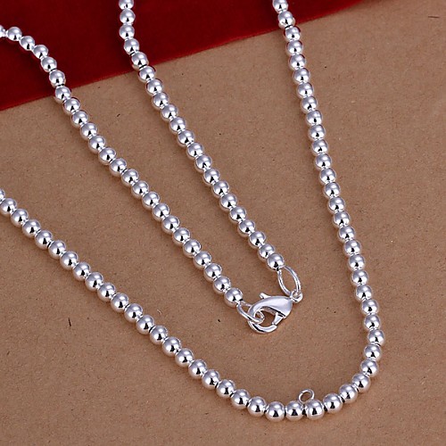 Women's Chain Necklace Ladies Simple Style Sterling Silver Necklace Jewelry 1pc For Wedding Party Daily Casual
Women's Chain Necklace Ladies Simple Style Sterling Silver Necklace Jewelry 1pc For Wedding Party Daily Casual