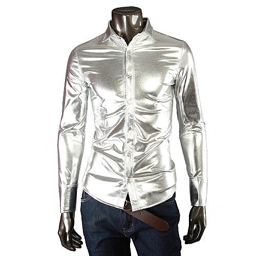 Men's Shirt Solid Colored Plus Size Basic Long Sleeve Party Tops Luxury Black Gold Silver
Men's Shirt Solid Colored Plus Size Basic Long Sleeve Party Tops Luxury Black Gold Silver