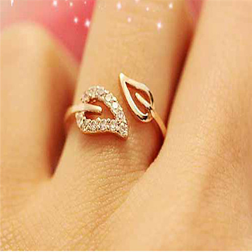 Open Cuff Ring Cubic Zirconia Silver Gold Cubic Zirconia Rhinestone Gold Plated Leaf Ladies Simple Basic 1pc / Women's / Adjustable Ring / Alloy
Open Cuff Ring Cubic Zirconia Silver Gold Cubic Zirconia Rhinestone Gold Plated Leaf Ladies Simple Basic 1pc / Women's / Adjustable Ring / Alloy
