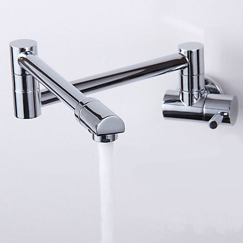 Kitchen faucet - One Hole Chrome Pot Filler Wall Mounted Contemporary Kitchen Taps / Single Handle One Hole
Kitchen faucet - One Hole Chrome Pot Filler Wall Mounted Contemporary Kitchen Taps / Single Handle One Hole