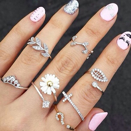 Band Ring Stacking Stackable Silver Gold Rhinestone Imitation Diamond Alloy Leaf Flower Ladies Unusual Unique Design 3pcs / Women's / Knuckle Ring / Rings Set
Band Ring Stacking Stackable Silver Gold Rhinestone Imitation Diamond Alloy Leaf Flower Ladies Unusual Unique Design 3pcs / Women's / Knuckle Ring / Rings Set