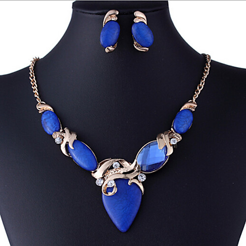 Resin Jewelry Set - Rhinestone, Imitation Diamond Statement, Luxury, Vintage Include Blue For Party / Earrings / Necklace
Resin Jewelry Set - Rhinestone, Imitation Diamond Statement, Luxury, Vintage Include Blue For Party / Earrings / Necklace