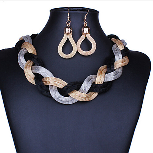 Jewelry Set Braided Twisted Party Ladies Elegant Vintage Italian Earrings Jewelry Purple / Red / Blue For Party 1 set / Necklace
Jewelry Set Braided Twisted Party Ladies Elegant Vintage Italian Earrings Jewelry Purple / Red / Blue For Party 1 set / Necklace