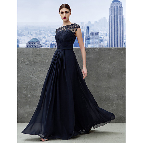 A-Line Empire Wedding Guest Formal Evening Dress Boat Neck Short Sleeve Floor Length Georgette with Ruched Lace Insert 2021
A-Line Empire Wedding Guest Formal Evening Dress Boat Neck Short Sleeve Floor Length Georgette with Ruched Lace Insert 2021