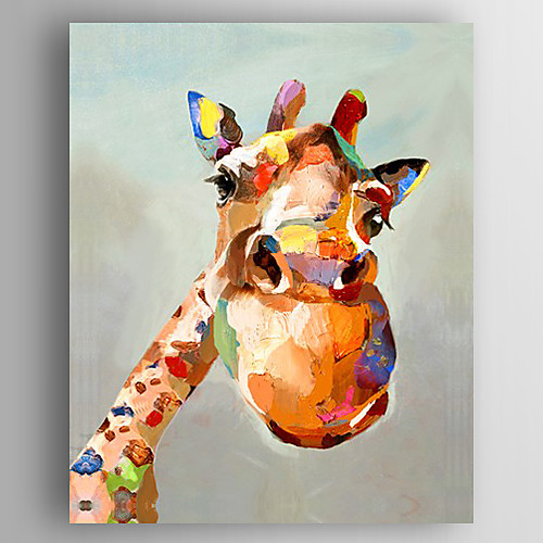 Oil Painting Hand Painted - Animals / Pop Art Modern Canvas / Stretched Canvas 
Oil Painting Hand Painted - Animals / Pop Art Modern Canvas / Stretched Canvas