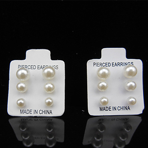 Women's Pearl Stud Earrings Ladies Pearl Imitation Pearl Earrings Jewelry White For Party Wedding Casual Daily Sports Masquerade 6pcs
Women's Pearl Stud Earrings Ladies Pearl Imitation Pearl Earrings Jewelry White For Party Wedding Casual Daily Sports Masquerade 6pcs