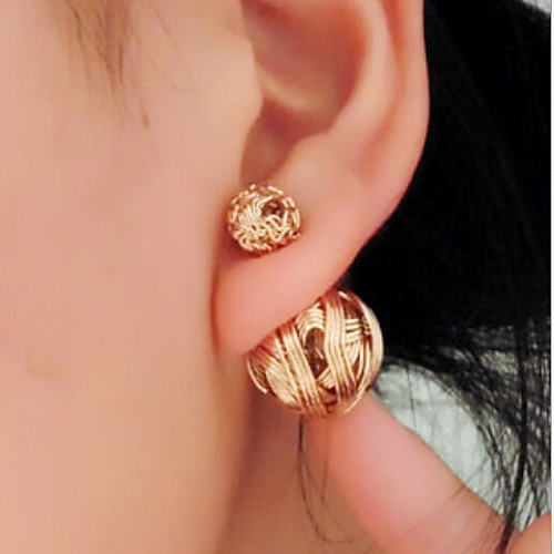 Women's Stud Earrings Double Sided Earrings Jewelry Golden / Black / Silver For Wedding Party Daily Casual
Women's Stud Earrings Double Sided Earrings Jewelry Golden / Black / Silver For Wedding Party Daily Casual