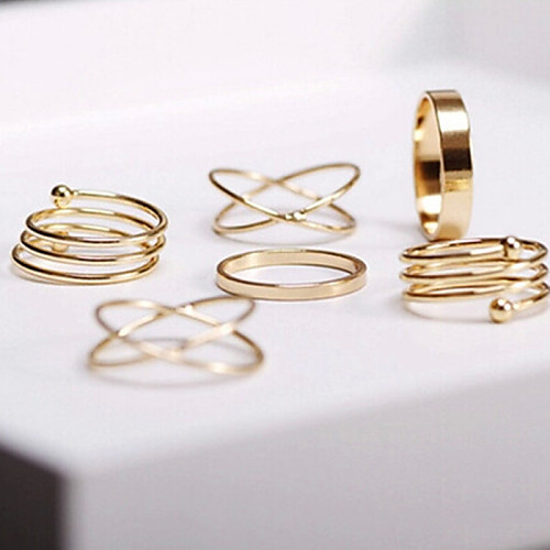 Jewelry Set Stacking Stackable Golden Alloy Ladies Unusual Unique Design 6pcs / Women's / Rings Set
Jewelry Set Stacking Stackable Golden Alloy Ladies Unusual Unique Design 6pcs / Women's / Rings Set