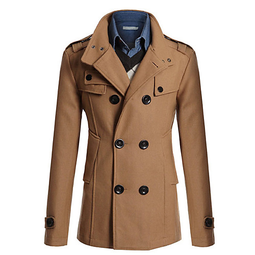 Men's Coat Daily Autumn / Fall Spring Long Coat Peaked Lapel Slim Jacket Long Sleeve Solid Colored Modern Style Camel Navy Blue / Work
Men's Coat Daily Autumn / Fall Spring Long Coat Peaked Lapel Slim Jacket Long Sleeve Solid Colored Modern Style Camel Navy Blue / Work