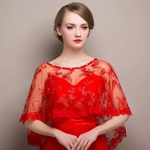 Sleeveless Shawls Lace / Tulle Wedding / Party Evening Shawls With Rhinestone / Lace
Sleeveless Shawls Lace / Tulle Wedding / Party Evening Shawls With Rhinestone / Lace