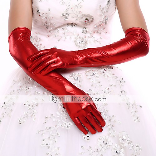 Faux Leather Opera Length Glove Bridal Gloves / Party / Evening Gloves With Rhinestone
Faux Leather Opera Length Glove Bridal Gloves / Party / Evening Gloves With Rhinestone