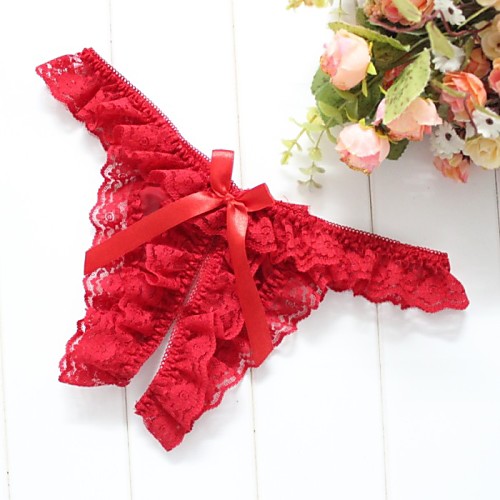 Women's Lace Solid Colored G-strings & Thongs Panties / Ultra Sexy Panty Low Waist Erotic Red One-Size
Women's Lace Solid Colored G-strings & Thongs Panties / Ultra Sexy Panty Low Waist Erotic Red One-Size