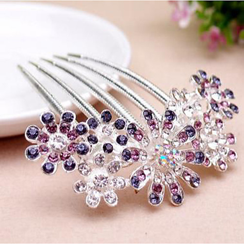 Women's Hair Combs For Party Wedding Daily Floral Theme Flower Rhinestone Alloy Purple Blue Pink
Women's Hair Combs For Party Wedding Daily Floral Theme Flower Rhinestone Alloy Purple Blue Pink