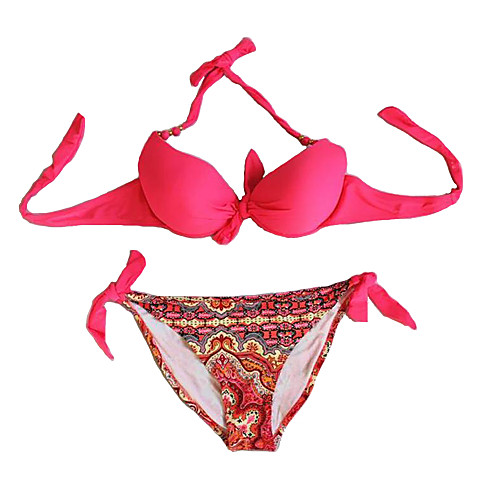 Women's Bikini Swimsuit Print Floral Watermelon Fuchsia Blue Green Beige Swimwear Halter Neck Bathing Suits Floral / Padded Bras
Women's Bikini Swimsuit Print Floral Watermelon Fuchsia Blue Green Beige Swimwear Halter Neck Bathing Suits Floral / Padded Bras