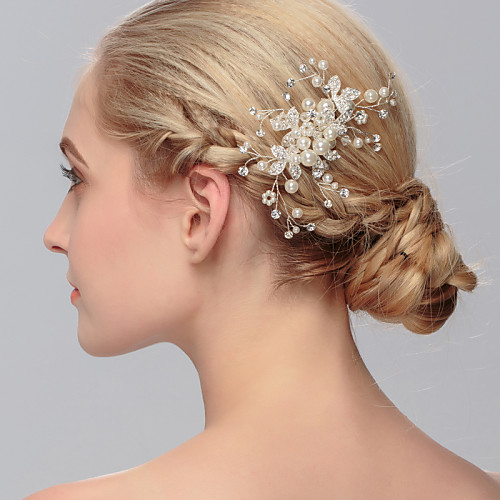 Pearl Hair Combs / Headwear with Floral 1pc Wedding / Special Occasion / Casual Headpiece
Pearl Hair Combs / Headwear with Floral 1pc Wedding / Special Occasion / Casual Headpiece