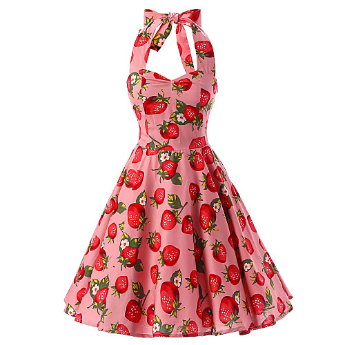 Women's A Line Dress Knee Length Dress Pink Sleeveless Floral Bow Halter Neck Vintage Belt Not Included S M L XL XXL / Cotton / Cotton
Women's A Line Dress Knee Length Dress Pink Sleeveless Floral Bow Halter Neck Vintage Belt Not Included S M L XL XXL / Cotton / Cotton