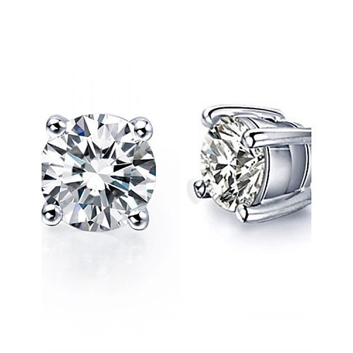Women's Crystal Stud Earrings Solitaire Round Cut Simple Style Bridal Sterling Silver Crystal Silver Earrings Jewelry Red / Green / Blue For Wedding Party Daily Casual
Women's Crystal Stud Earrings Solitaire Round Cut Simple Style Bridal Sterling Silver Crystal Silver Earrings Jewelry Red / Green / Blue For Wedding Party Daily Casual
