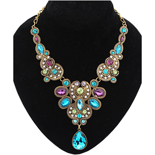Women's Multicolor Gemstone Statement Necklace Pear Cut Drop Ladies Luxury Vintage European Synthetic Gemstones Resin Plastic Blue Necklace Jewelry For Party Special Occasion Congratulations Prom
Women's Multicolor Gemstone Statement Necklace Pear Cut Drop Ladies Luxury Vintage European Synthetic Gemstones Resin Plastic Blue Necklace Jewelry For Party Special Occasion Congratulations Prom