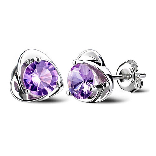 Women's Crystal Amethyst Stud Earrings Heart Ladies Sterling Silver Crystal Earrings Jewelry Silver For Party Wedding Casual Daily Sports
Women's Crystal Amethyst Stud Earrings Heart Ladies Sterling Silver Crystal Earrings Jewelry Silver For Party Wedding Casual Daily Sports