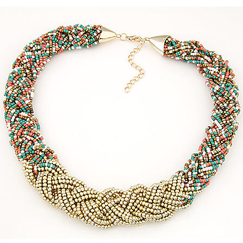 Women's Beaded Necklace Torque Lasso Interwoven Necklace Ladies Fashion African Plastic Alloy Necklace Jewelry For Daily Casual
Women's Beaded Necklace Torque Lasso Interwoven Necklace Ladies Fashion African Plastic Alloy Necklace Jewelry For Daily Casual