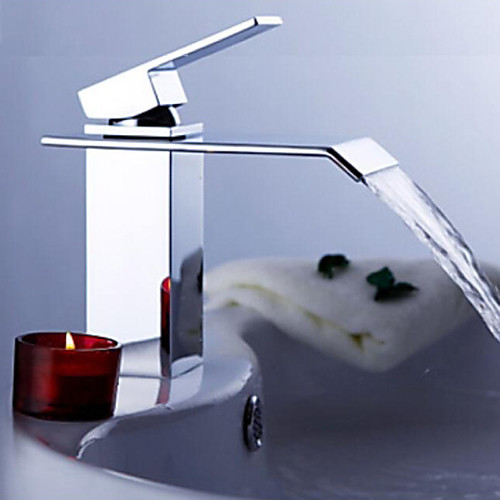 Bathroom Sink Faucet - Waterfall Chrome Centerset Single Handle One HoleBath Taps
Bathroom Sink Faucet - Waterfall Chrome Centerset Single Handle One HoleBath Taps