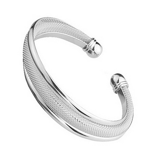 Women's Cuff Bracelet Ladies Sterling Silver Bracelet Jewelry Silver For Wedding / Silver Plated
Women's Cuff Bracelet Ladies Sterling Silver Bracelet Jewelry Silver For Wedding / Silver Plated