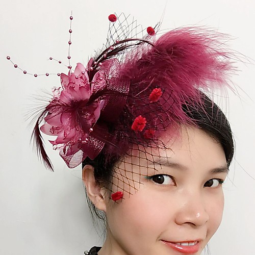 Feather / Net Fascinators / Headwear with Floral 1pc Wedding / Special Occasion Headpiece
Feather / Net Fascinators / Headwear with Floral 1pc Wedding / Special Occasion Headpiece