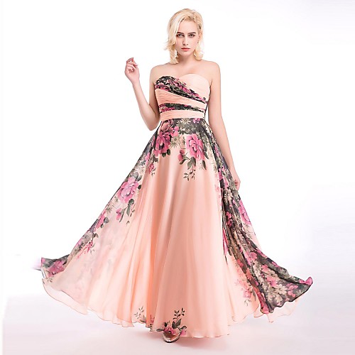 A-Line Pattern Dress Prom Formal Evening Dress Sweetheart Neckline Sleeveless Floor Length Chiffon with Sash / Ribbon Draping Side Draping 2020
A-Line Pattern Dress Prom Formal Evening Dress Sweetheart Neckline Sleeveless Floor Length Chiffon with Sash / Ribbon Draping Side Draping 2020